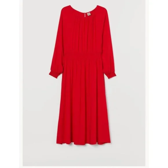 H&M | Dresses | Nwt Hm Red Maxi Dress With Smocking Size Small | Poshmark H&M | Dresses | Nwt Hm Red Maxi Dress With Smocking Size Small | Poshmark